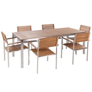 Conjunto de comedor marrón viareggio
