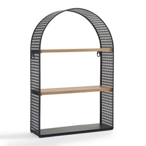 Estantería de pared jäller 53x35x14 cm - negro [en.casa]
