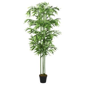 vidaXL árbol de bambú artificial con 240 hojas verde 80 cm