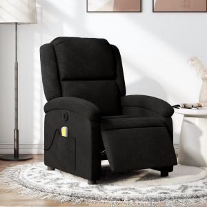 Sillón reclinable de masaje eléctrico tela negro qweo4375