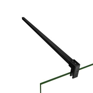 Aica barra1 negra de soporte de 140cm sujección para mamparas