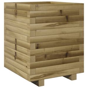 vidaXL jardinera madera de pino impregnada 40x40x49,5 cm