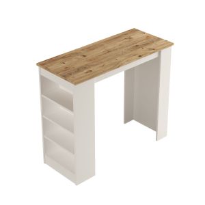 Mesa alta estilo yurupa pino- blanco 120 cm