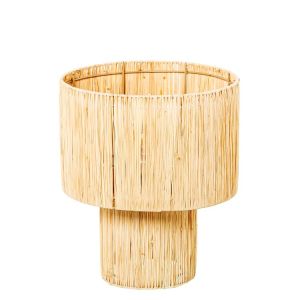 Lampara sobremesa ratan natural, 1xE27 max40w, cable:250cm