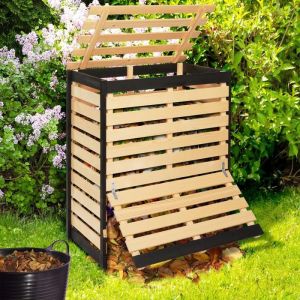 Compostador de madera 360 l - 80 x 50 x 90 cm