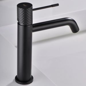 Imex - grifo monomando lavabo caño bajo negro serie génova