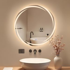 Nettlife espejo de baño LED plateado 60x60 1900lm