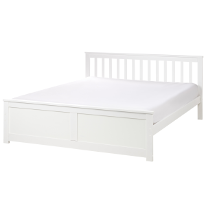 Cama madera de pino olendon 160 x 200 cm blanco