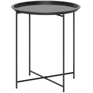 Mesa auxiliar exterior 46x46x50 cm acero Outsunny