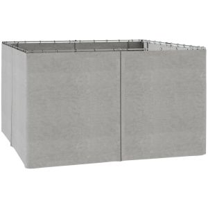 Laterales para carpa 352x205 cm poliéster color gris Outsunny