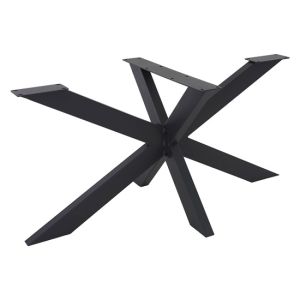 Pata de mesa industrial 78x71x120 cm acero negro diseño cruzado en x
