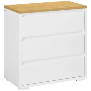Cómoda para dormitorio 70x37x75 cm color blanco Homcom