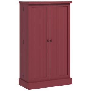 Aparador en mdf rojo 60x30x104 cm