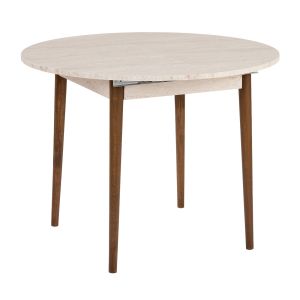 Mesa de comedor extensible de madera <<viona>> 100 x 100 x 75 cm - traverti