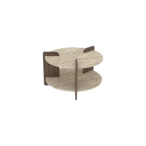 Mesa de centro de madera <<oalla>> 70 x 70 x 45 cm - travertino
