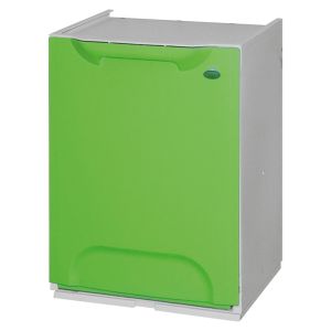 Arplast papelera reciclaje en polipropileno verde de 20l con depósito