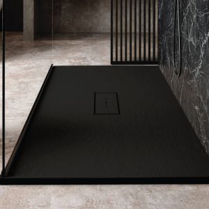 Plato de ducha resina vic negro  100x130 cm rejilla color