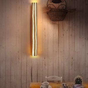 Nettlife aplique pared LED madera 100x10