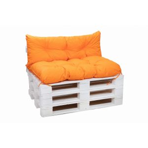 Juego cojines para palets exterior 120x60x40cm cojines de jardín naranja