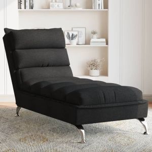Sofá diván con cojines tela negro oif264787