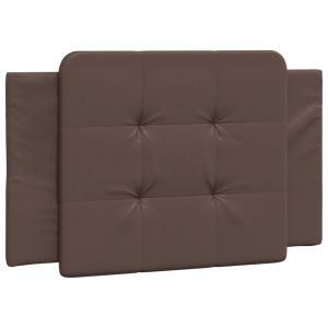 vidaXL cabecero de cama acolchado cuero sintético marrón 80 cm