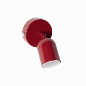 Aplique De Pared Rojo De Metal GU10 Orientable Para Interior Moderno