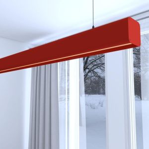 Lámpara lineal techo colgante rojo 1 m - luz cálida 2700k