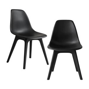 Pack 2 Sillas de Comedor Nórdicas Aroa Negro 7house