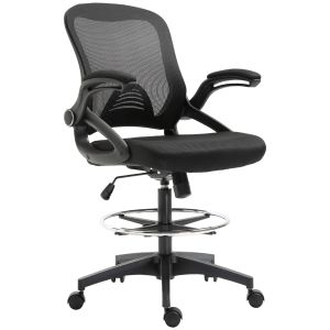 Silla de oficina tela negra 64x60x126 cm