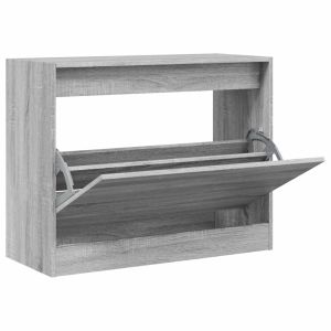 vidaXL zapatero de madera de ingeniería gris sonoma 80x34x63 cm