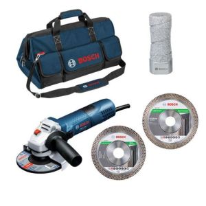 Pack amoladora gws 7-125 + 2 discos diamantados + 1 bolsa de transporte + c