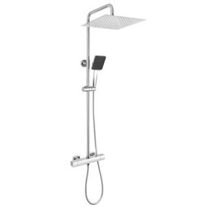 Columna de ducha - derw - max - termostática 38°c - acero inoxidable - crom