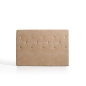 Cabecero zafiro para cama de 150 de tela camel 154x115x8. Matris