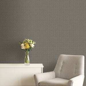 Papel pintado texturizado tnt medallon negro