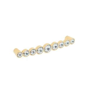 Tirador mueble zamac y cristal 633 dist entre eje 128 mm dorado lote 25