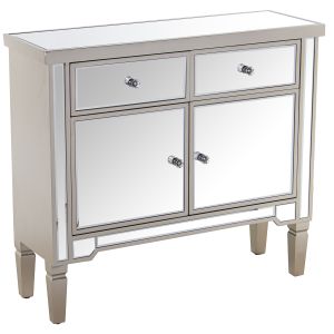 Mueble entrada madera, espejo con 2 puertas y 2 cajones