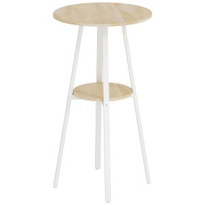 Mesa de bar 55x55x95 cm melamina de madera, metal color marrón 83A-395V00ND