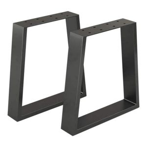 Juego de 2 patas de mesa trapezoidales de acero