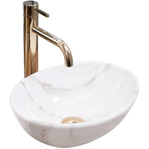 Rea lavabo sobre encimera sofia mini shiny aiax, 35x27x13 cm
