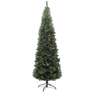 Árbol de navidad 80x80x225 cm plástico color verde Homcom