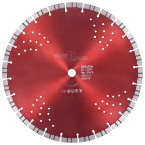 vidaXL disco de corte de diamante con turbo y agujeros acero 350 mm