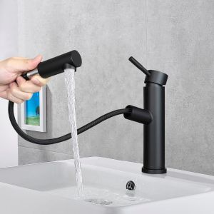 Nettlife grifo de cocina monomando negro 16x5