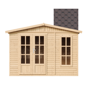 Cobertizo de jardín Timbela m334fb+h334fbbrown, 6 m², con suelo