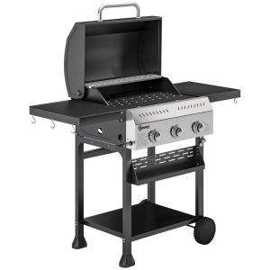 Barbacoa de ga 123x57x102 cm acero inoxidable, acero spcc Outsunny