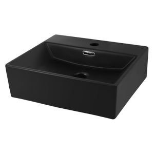 Lavabo ecd germany cerámico rectangular negro 415x360x130 mm