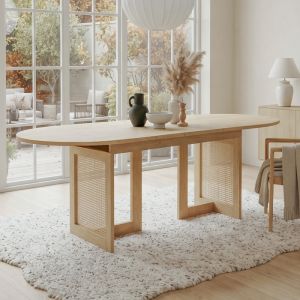 Mesa de comedor extensible para 6 a 8 personas roble 80x120-160cm