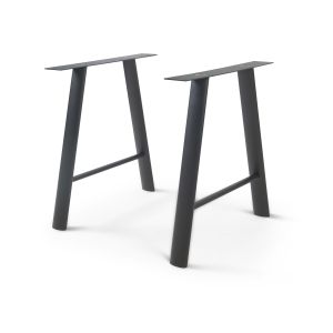 Set de 2 patas de mesa hullem 72x70x10 cm - negro [en.casa]