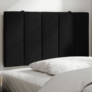 Cabecero de cama acolchado terciopelo negro 80 cm eso1869
