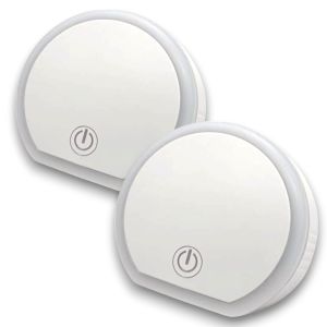 2x luz nocturna LED cálida 3000k, puerto usb, tipo c 12w