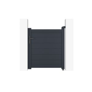 Puerta de jardin alumino"eiger" gris - 1m x 115cm